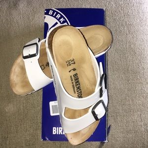 White Arizona Birkenstocks